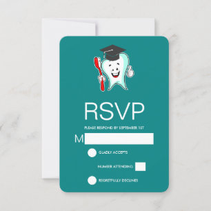 Zahnpflege Happy Tooth mit Toothbrush-Abschluss RSVP Karte