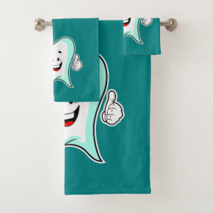 Zahnpflege - Happy Tooth mit Toothbrush Badhandtuch Set
