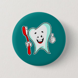 Zahnpflege - Happy Tooth mit Toothbrush Button