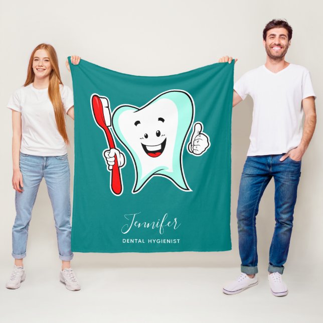 Zahnpflege - Happy Tooth mit Toothbrush Fleecedecke (Beispiel)