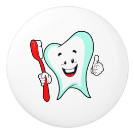 Zahnpflege - Happy Tooth mit Toothbrush Keramikknauf