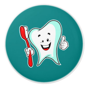 Zahnpflege - Happy Tooth mit Toothbrush Keramikknauf