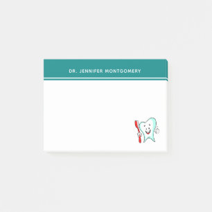 Zahnpflege - Happy Tooth mit Toothbrush Post-it Klebezettel