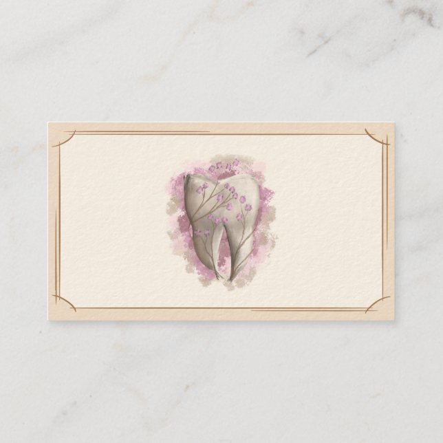 Zahnpflege. Zahnarzt / Zahnärztin. Vorlage Visitenkarte (Rückseite)