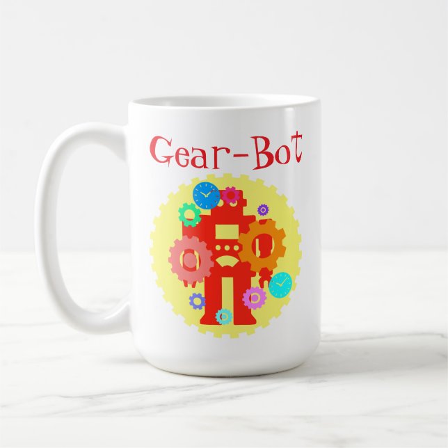 Zahnrad-Roboter Kaffeetasse (Links)
