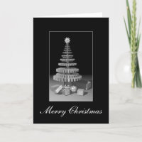 Zahnrad-Weihnachtsbaum-Gruß-Karte