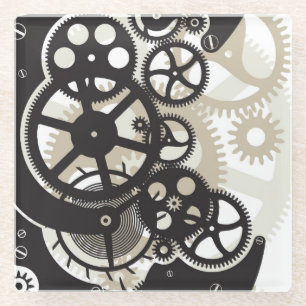 Zahnradarbeit Glasuntersetzer