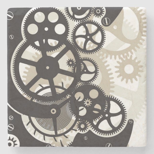 Zahnradarbeit Steinuntersetzer (Vorderseite)