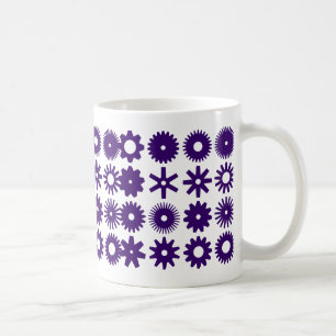 Zahnräder - Deep Purple auf Weiß Tasse