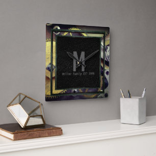 Zahnräder‑Design Industrielle Steampunk‑Wanduhr Quadratische Wanduhr