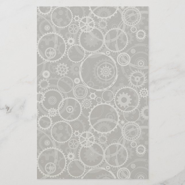 Zahnradmuster Briefpapier (Vorderseite)