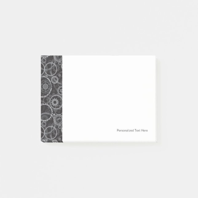 Zahnradmuster Post-it Klebezettel (Vorderseite)