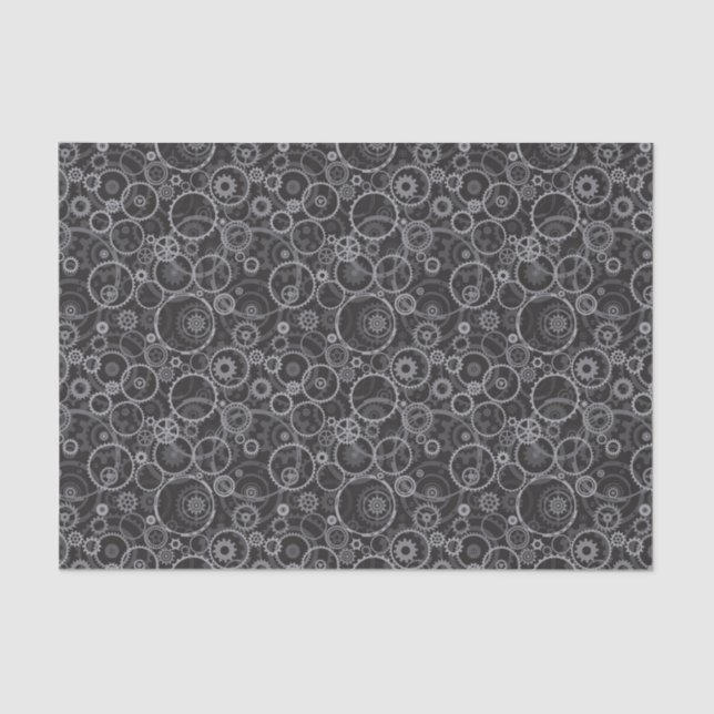 Zahnradmuster Seidenpapier (Vorderseite)