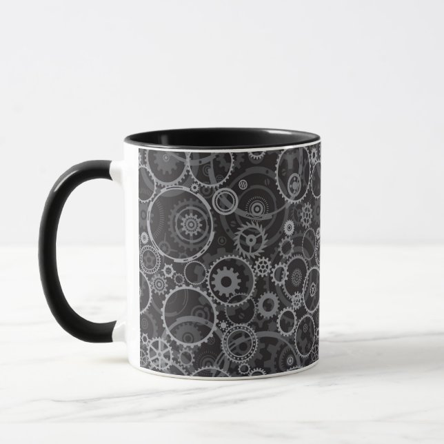 Zahnradmuster Tasse (Links)