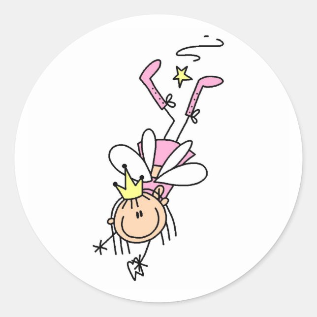 Zahnseide auf dem Jobaufkleber Runder Aufkleber (Vorderseite)