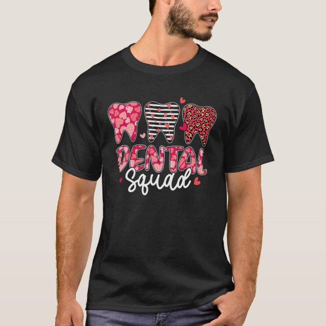 Zahnspange Zahnarzt Valentinstag Zahnschmerzen Zah T-Shirt (Vorderseite)