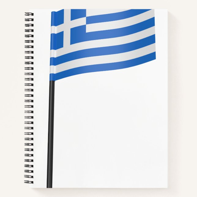 Zahnstocher der griechischen Flagge Notizbuch (Vorderseite)