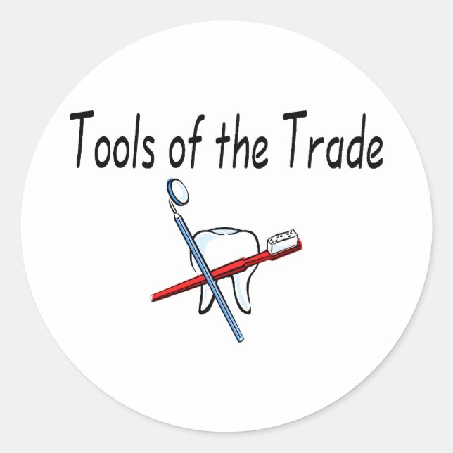 Zahnstools für den Handel Runder Aufkleber (Vorderseite)