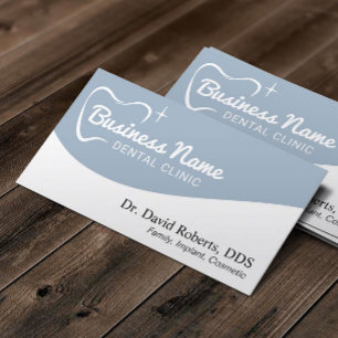 Zahnstooth-Typografie Dusty Blue Dental Care Terminkarte