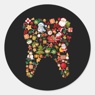 Zahnzahnarzt für Zahnfleisch Runder Aufkleber