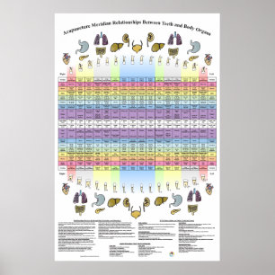 Zahnzähne Akupunktur Gesundheitspopster Poster