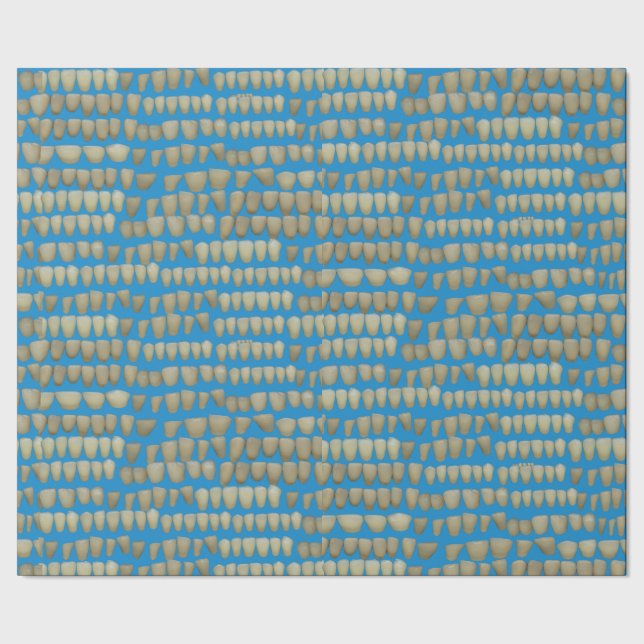 Zahnzahnmedizin Zahnspange Zahnspülung Zahndontie  Geschenkpapier (Saum)