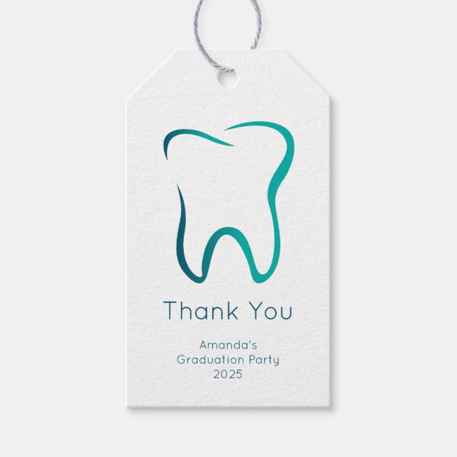 Zahnzahnmedizinischer Abschluss Geschenkanhänger (Vorderseite)