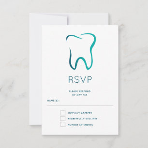 Zahnzahnmedizinisches Bild RSVP Karte