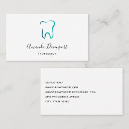 Zahnzahnmedizinisches Bild Visitenkarte