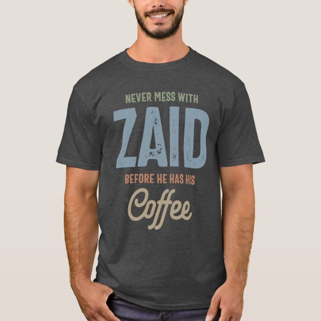 Zaid Personalisiert Name Birthday Gift T-Shirt (Vorderseite)