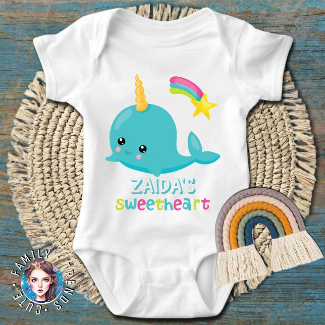 Zaidas Sweetheart Kawaii Narwhal Baby Strampler (Von Creator hochgeladen)