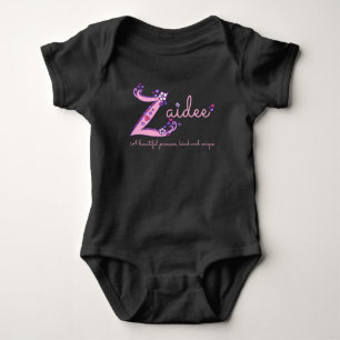 Zaidee Girls Z Name bedeutet angepasstes Baby Bekl Baby Strampler