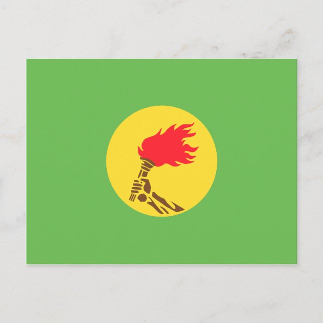 Zaire, Demokratische Republik Kongo-Flagge Postkarte (Vorderseite)