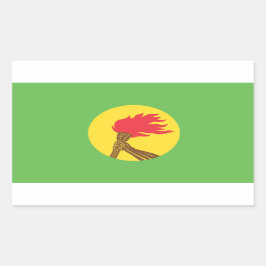 Zaire Flag Rechteckiger Aufkleber