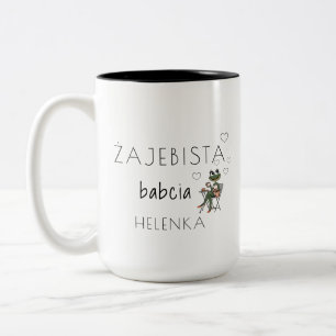 Żajebista Oma Custom Mug Lustige polnische Oma Zweifarbige Tasse