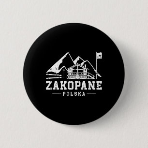 Zakopane Polska Wintersport Skifahren Snowboarden Button