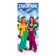 Zakopane Winterposter für den Après-Ski-Ausflug