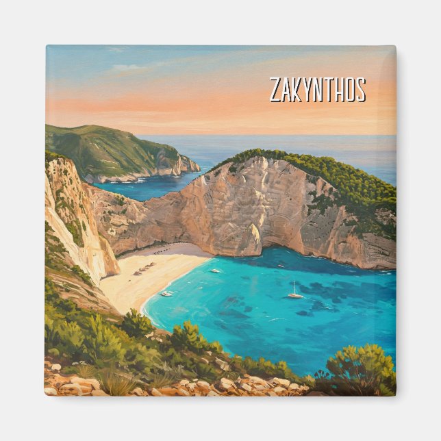Zakynthos Griechenland Reisen Magnet (Vorne)