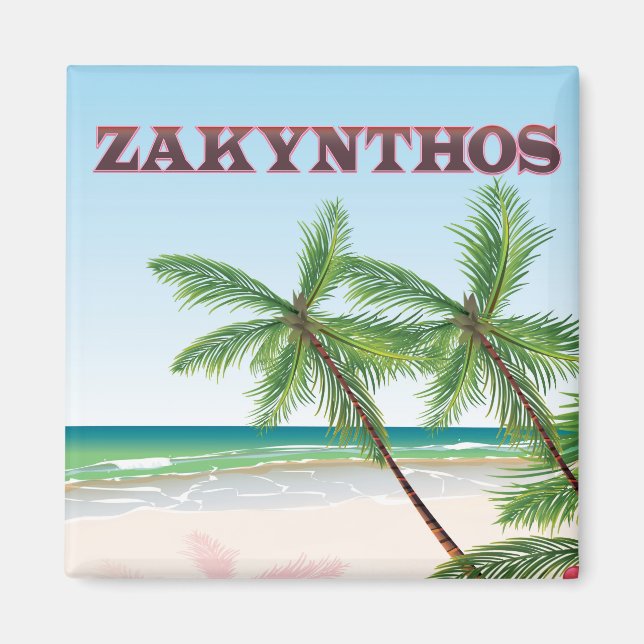 Zakynthos Griechenland Reiseplakat Magnet (Vorne)