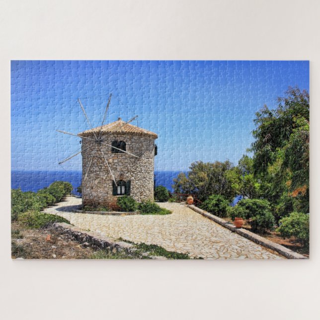Zakynthos Griechenland Windmill Sea Island Puzzle (Horizontal)