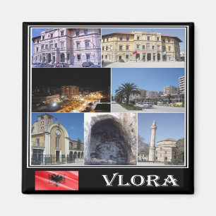 zAL004 VLORø Albanien, Mosaik, Kühlschrank Magnet