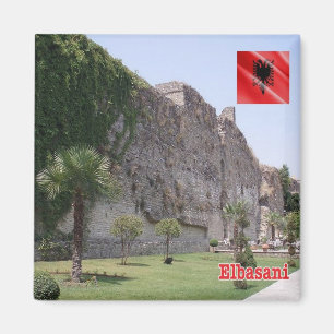 zAL009 ELBASAN Castle Albanien, Kühlschrank Magnet