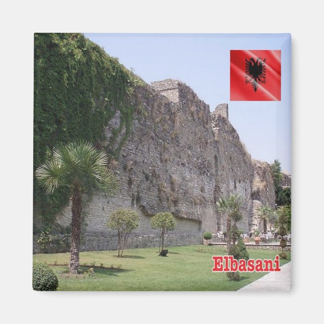 zAL009 ELBASAN Castle Albanien, Kühlschrank Magnet (Vorne)
