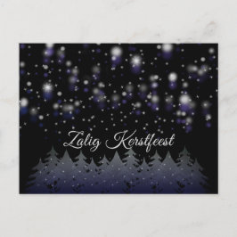 Zalig Kerstfeest Niederländisch Weihnachts-Sternen Feiertagspostkarte