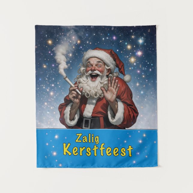 Zalig Kerstfeest Wandteppich (Vorderseite)