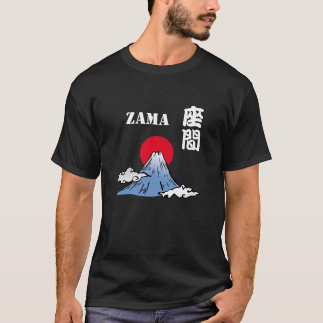 ZAMA mit dem Fuji und der Sonne T-Shirt (Vorderseite)