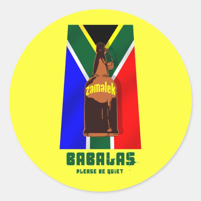 Zamalek - Babalas Bitte ruhig sein Runder Aufkleber (Vorderseite)