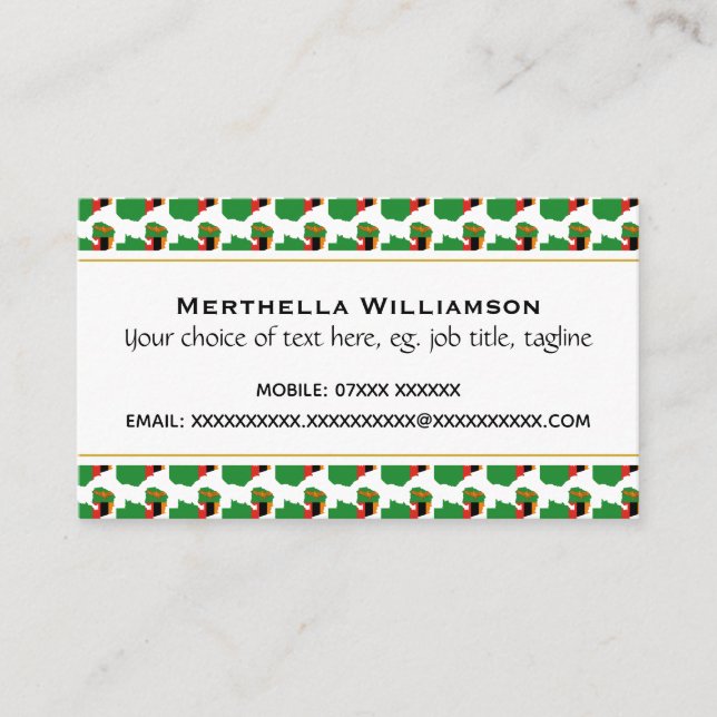 ZAMBIA Christliche Schrift John 3:16 Visitenkarte (Vorderseite)