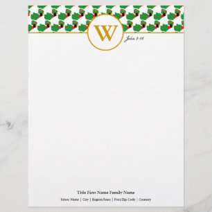 ZAMBIA - Christliche Schrift - Schreibbrille Briefbogen