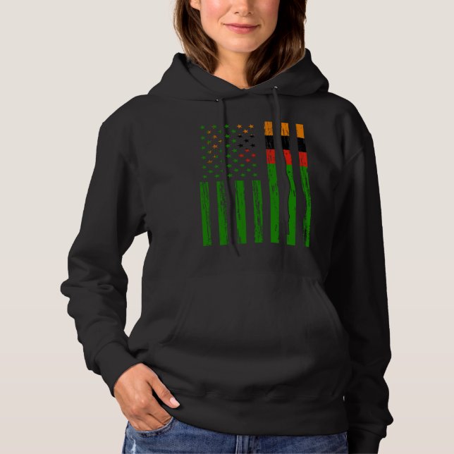 Zambia Flag America US It is in my DNA  for Zambia Hoodie (Vorderseite)